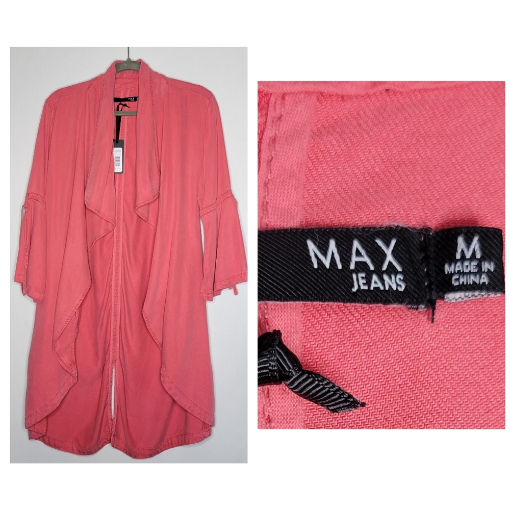 Spiced Coral/Red Bell Sleeve Jacket Size M